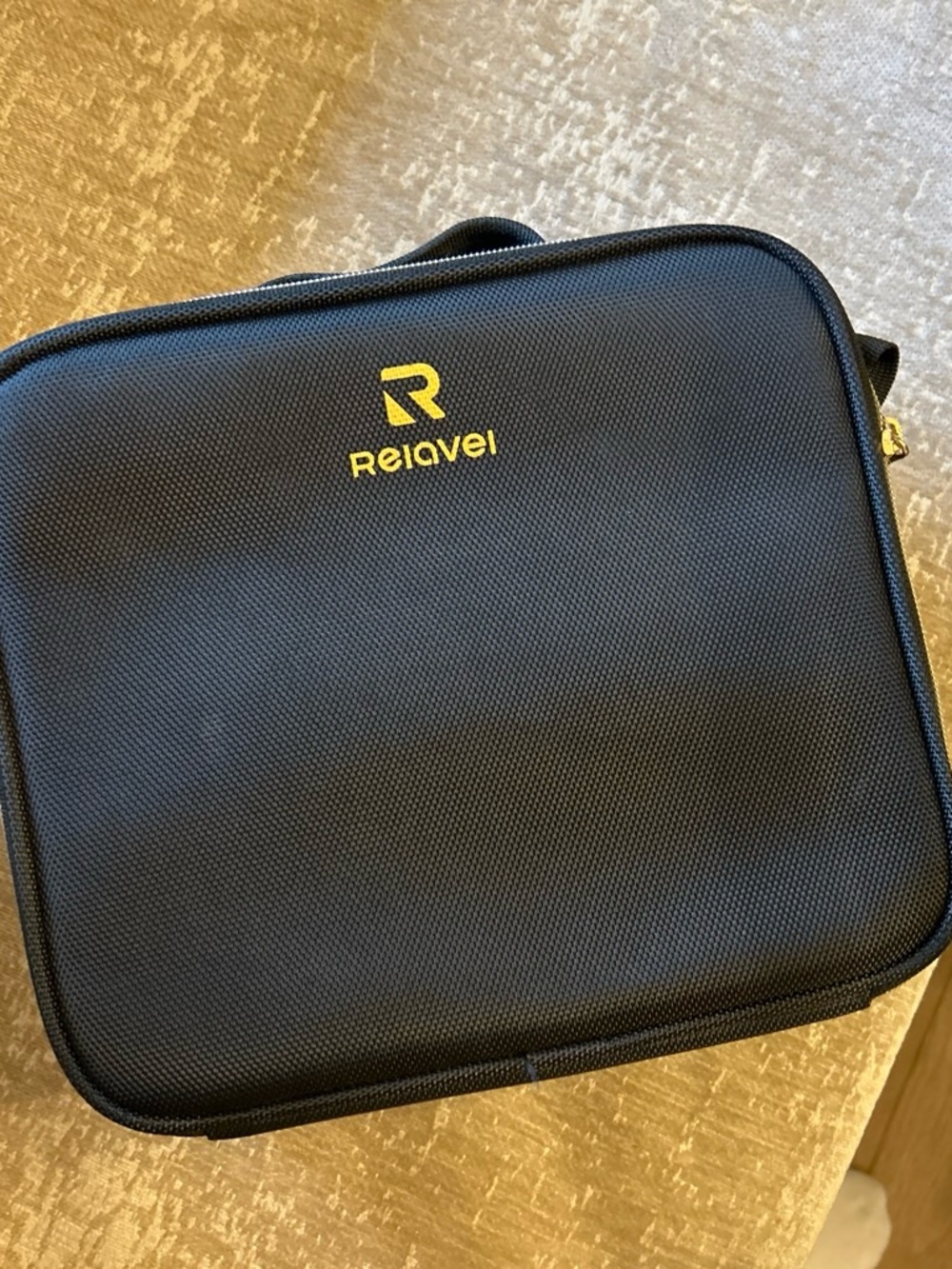 Reiavel Black Hard Shell Carry Case with Yellow Logo